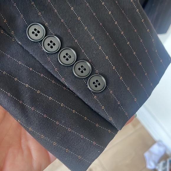 Paul Smith Wool Black PinStriped Blazer 44L - Picture 8 of 14